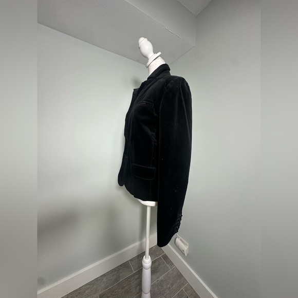 Calvin Klein Velvet Black Blazer Size 6 - Picture 5 of 14